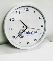 Часы настенные с логотипом,  фотографией. Разных размеров и цветов. 