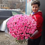 101 розовая роза 60 см
