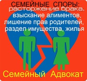 Семейный адвокат (разводы,  алименты,  имущество)