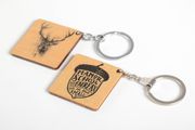 Брелки деревянные. Брелки из фанеры или дерева с лазерной резкой любог
